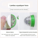 Brinquedo bola adesiva de parede com erva natural para gato.