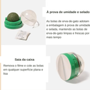 Brinquedo bola adesiva de parede com erva natural para gato.