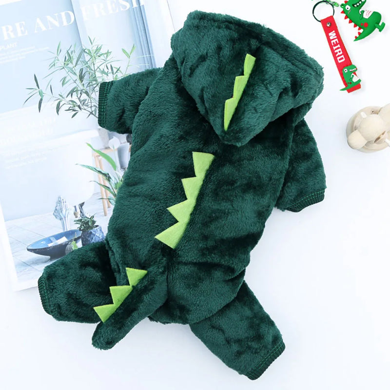 Roupa de inverno de Dinossauro para gatos