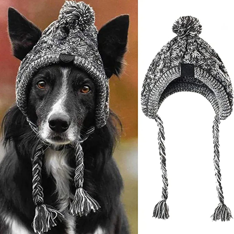 Chapéu de inverno macio para cachorro