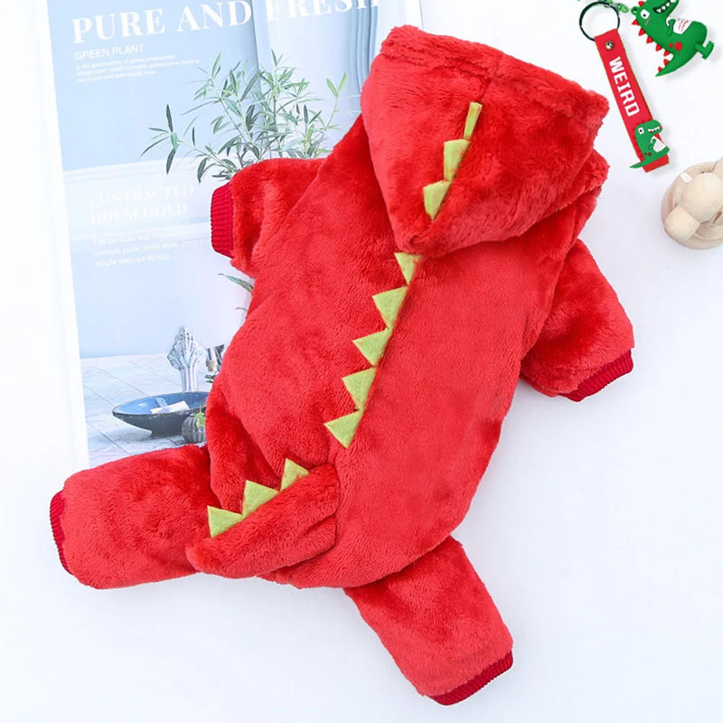 Roupa de inverno de Dinossauro para gatos