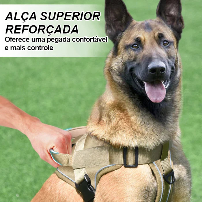 Arnês para cães sem puxar, colete tático durável ajustável