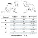 Arnês para gatos de malha ajustável