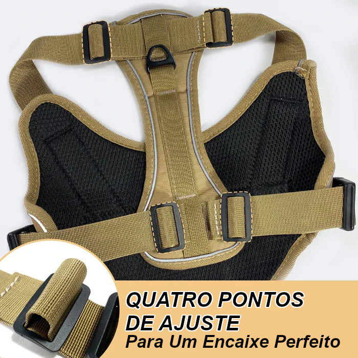 Arnês para cães sem puxar, colete tático durável ajustável