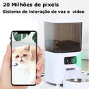 Alimentador Automático para Gatos e Cães - 5L, Wi-Fi, Câmera HD, Inteligente e Interativo