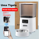 Alimentador Automático para Gatos e Cães - 5L, Wi-Fi, Câmera HD, Inteligente e Interativo