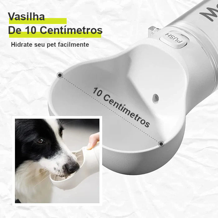 Garrafa de água portátil para cães à prova de vazamentos